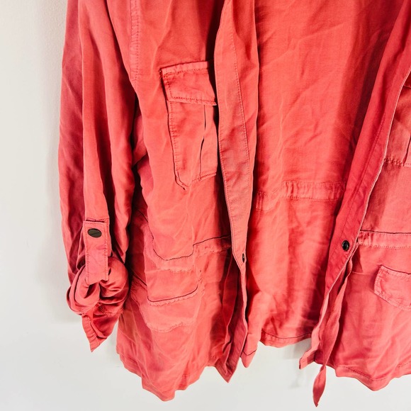 Sanctuary size L lightweight field utility jacket shacket in salmon pink - Picture 6 of 6